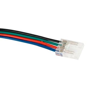 CONNETTORE INIZIALE + CAVO DA 15 CM - RGB DA 10 mm